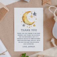 Chá de fraldas celeste de lua branca e estrelas