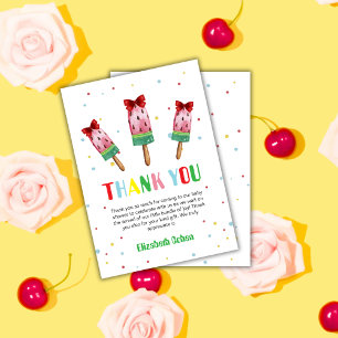 Cartão De Agradecimento Chá de fraldas Colorido, moderno, pronto para Pop