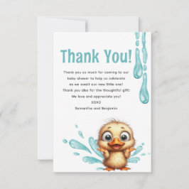 Cartão De Agradecimento chá de fraldas da Parte piscina