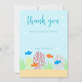 Cartão De Agradecimento Chá de fraldas da Vida do Mar