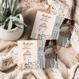 Cartão De Agradecimento Chá de fraldas de Animais da Fazenda Fotográfica