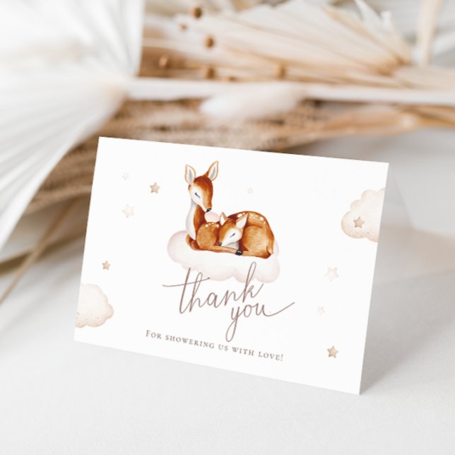 Cartão De Agradecimento Chá de fraldas de Aquarela Neutro de Gênero (Criador carregado)