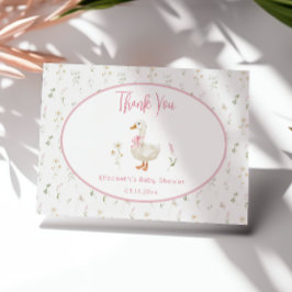 Cartão De Agradecimento Chá de fraldas de bobo Gado Selvagem