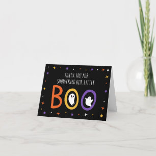 Cartão De Agradecimento Chá de fraldas de Boo Halloween