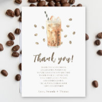 Chá de fraldas de café gelado Obrigado