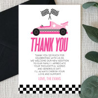 Chá de fraldas de Carro Race Racecar Rosa