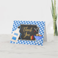 Chá de fraldas de CHURRASCO Gingham Azul