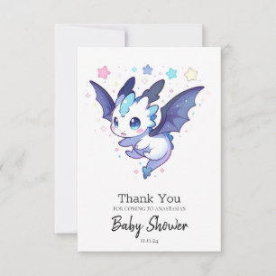 Cartão De Agradecimento Chá de fraldas de Dragão da Magia Fiery