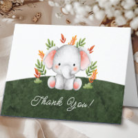 Chá de fraldas de elefante na selva - Obrigado