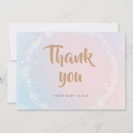 Cartão De Agradecimento Chá de fraldas de flocos de neve de inverno do Pas