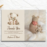Cartão De Agradecimento Chá de fraldas de Foto do Bear Storybook Obrigado<br><div class="desc">Design de Chá de fraldas de Fotografia de Urso Storytime. Os modelos estão configurados e prontos para você personalizar e personalizar com os detalhes da sua festa. Se você quiser alterar a cor ou o estilo da fonte, clique no botão Personalizar mais no final do modelo. Vendemos papelaria e material...</div>
