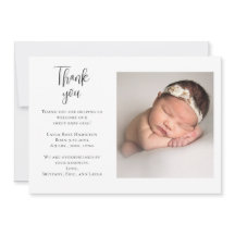 Chá de fraldas de Foto Manuscrito Obrigado