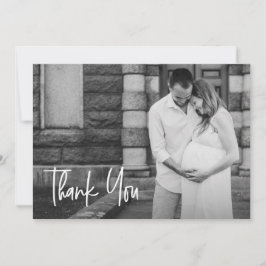 Cartão De Agradecimento Chá de fraldas de Fotografias Personalizadas de Ha