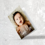 Cartão De Agradecimento Chá de fraldas de Fotografias Personalizadas de Ha<br><div class="desc">Expresse sua gratidão com elegância e estilo usando o Cartões de agradecimentos de dobramento do Chá de fraldas personalizado moderno de Handlettering. Esta bela e personalizável carta é a forma perfeita de obrigado aos seus convidados para comemorar a chegada da sua pequena. O cartões de agradecimentos dobrado apresenta um design...</div>