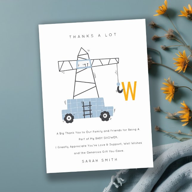 Cartão De Agradecimento Chá de fraldas de Garra Urbana Cuta (Criador carregado)