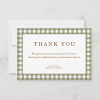 Chá de fraldas de Gingham Green Olive