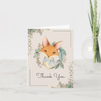 Chá de fraldas De Ilustração Da Woodland Fox Obrig