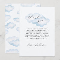 Chá de fraldas de Nuvem Azul de Aquarela agradece 