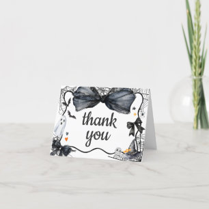 Cartão De Agradecimento Chá de fraldas de Pequeno Boo Spooky