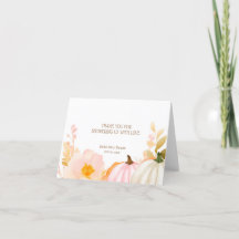 Chá de fraldas de queda de abóbora rosa