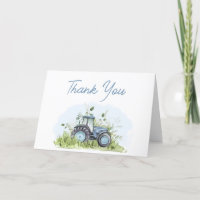 Chá de fraldas de trator azul