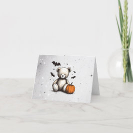 Cartão De Agradecimento Chá de fraldas de Ursinho de abóbora