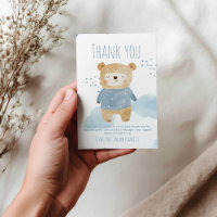 Chá de fraldas de Urso Azul  obrigado
