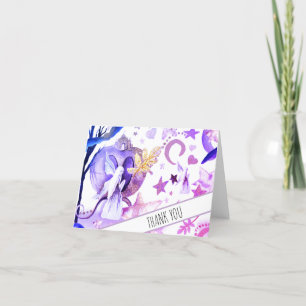 Cartão De Agradecimento *~* Chá de fraldas Do Castelo De Fada Fantasy Obri