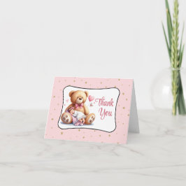 Cartão De Agradecimento Chá de fraldas do Dream Bear