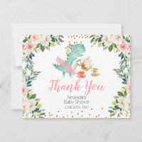 Chá de fraldas Do Tea Dinosaur Obrigado