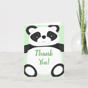 Cartão De Agradecimento Chá de fraldas do Urso Panda