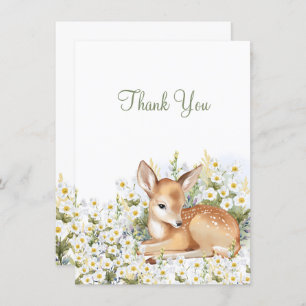 Cartão De Agradecimento Chá de fraldas Flat Obrigado com uma camisa adoráv