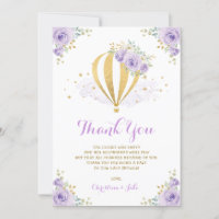 Chá de fraldas floral roxo e Dourado do balão de