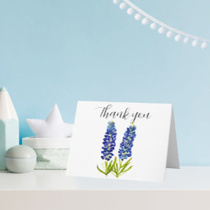 Cartão De Agradecimento Chá de fraldas Flores do Texas Bluebonnets Obrigad