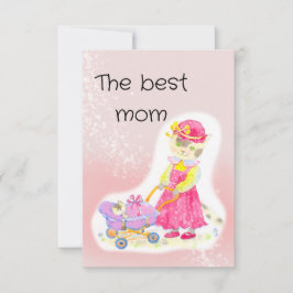 Cartão De Agradecimento Chá de fraldas, gato e bebê bonitos