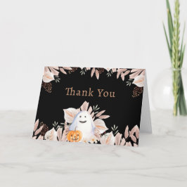 Cartão De Agradecimento Chá de fraldas Ghost Boo Boo Boo, Pequeno Elegante