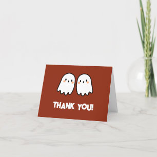 Cartão De Agradecimento Chá de fraldas Ghosts Cujo Duplo Problema Gêmeos