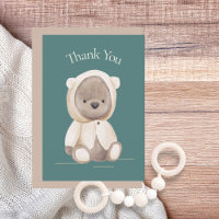 Chá de fraldas Minimalista Do Urso De Teddy Obriga