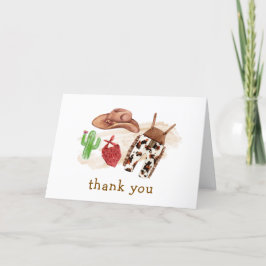 Cartão De Agradecimento Chá de fraldas mínimo de cowboy do deserto ocident