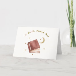 Cartão De Agradecimento Chá de fraldas Moon Star do Livro Moderno