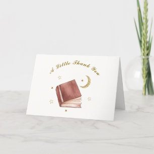 Cartão De Agradecimento Chá de fraldas Moon Star do Livro Moderno