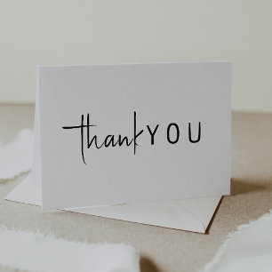 Cartão De Agradecimento Chá de fraldas Neutro Moderno Simples Dobrado