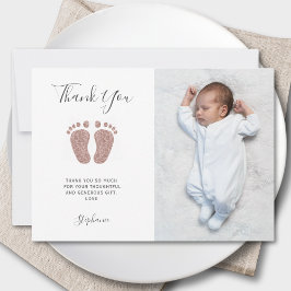 Cartão De Agradecimento Chá de fraldas Obrigado Foto