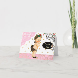 Cartão De Agradecimento Chá de fraldas Obrigado Nota