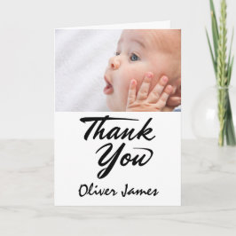 Cartão De Agradecimento Chá de fraldas Personalizado Obrigado Foto