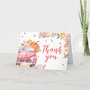 Cartão De Agradecimento Chá de fraldas Pumpkin Pumpkin Flecha