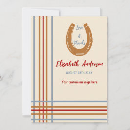 Cartão De Agradecimento Chá de fraldas russo de ferradura ocidental