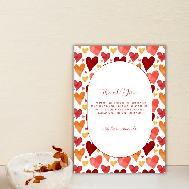Cartão De Agradecimento Chá de fraldas Rustic Little Swetheart (Rustic Little Sweetheart Valentine Baby Shower Thank You Card)