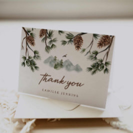 Cartão De Agradecimento Chá de fraldas Rustic Mountain Boy