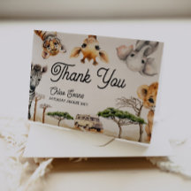 Chá de fraldas Safari